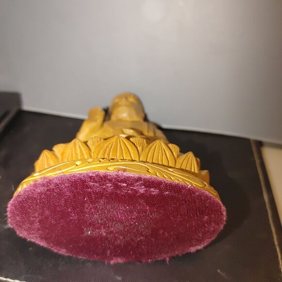 Wooden Japanese Buddha Interpreting the Dharma Handcrafted Idol Feng Shui Indian - Picture 4 of 7